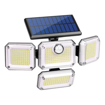 LED saulės prožektorius su jutikliu GLOW LED/2,5W/3,7V 6500K IP44 2400 mAh + nuotolinis valdymas