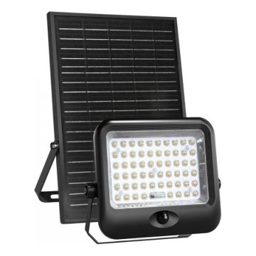 LED saulės prožektorius su jutikliu MHCS LED/20W/3,2V 3000/4000/6500K IP65 10000 mAh + nuotolinis valdymas