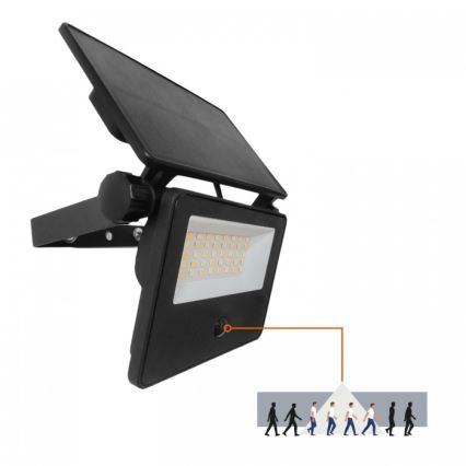 LED saulės reflektorius su jutikliu NCS G2 LED/20W/3,7V 3000/4000/6500K IP54 2600 mAh
