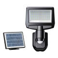 LED Saulės prožektorius su jutikliu TOMI LED/10W/7,4V 1800 mAh IP44 juodas