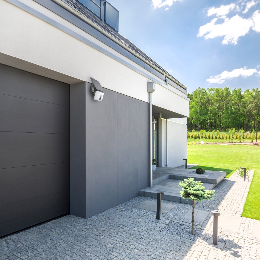 LED saulės šviesos prožektorius su jutikliu LED/13W/3,7V IP65 4000K 4000 mAh