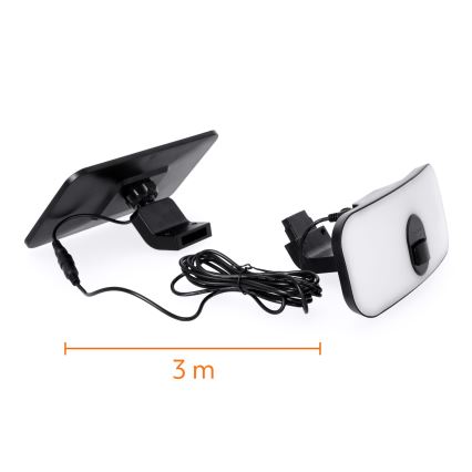 LED saulės šviesos prožektorius su jutikliu LED/13W/3,7V IP65 4000K 4000 mAh