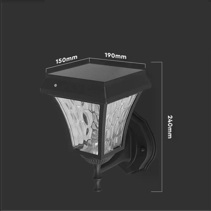 LED Saulės siena lempa 3in1 LED/2W/5,5V 3000K/6000K IP65 2200 mAh