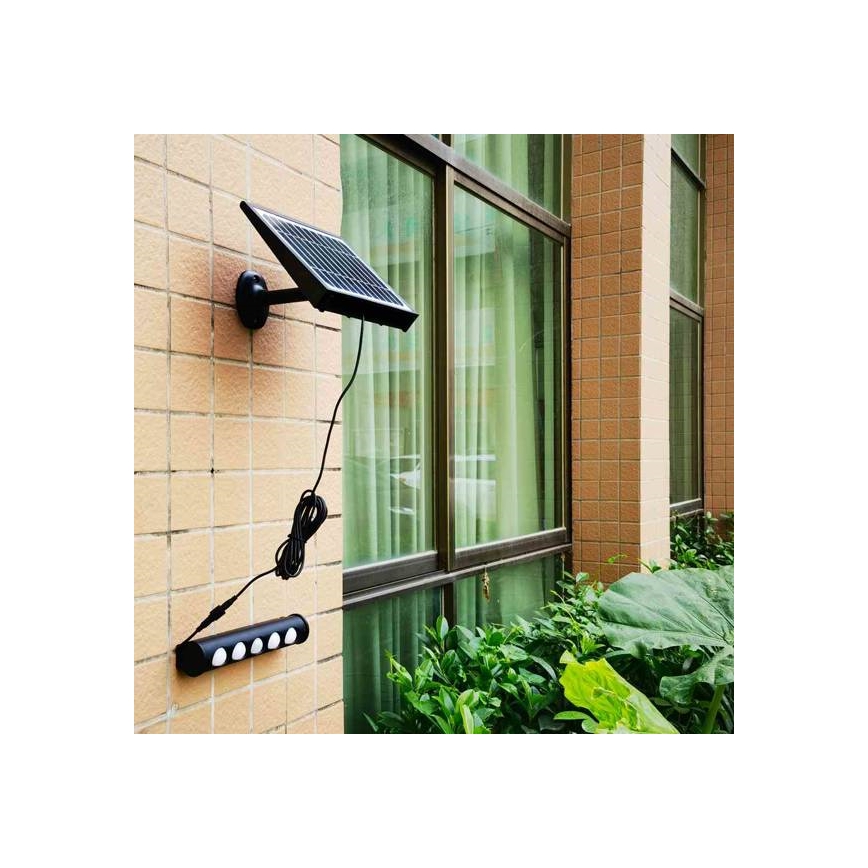 LED Saulės siena lempa su judesio ir prieblandos jutikliu LED/8W/3,7V 4000 mAh 4000K IP65