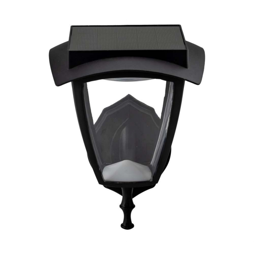 LED saulės sieninis šviestuvas LED/2W/3,7V 3000/6000K IP65 2200 mAh juoda