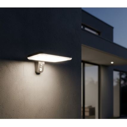 LED saulės sieninis šviestuvas su jutikliu PHOENIX LED/15W/3,2V 3000/4000K IP65 6000 mAh