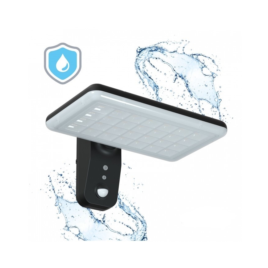 LED saulės sieninis šviestuvas su jutikliu PHOENIX LED/15W/3,2V 3000/4000K IP65 6000 mAh