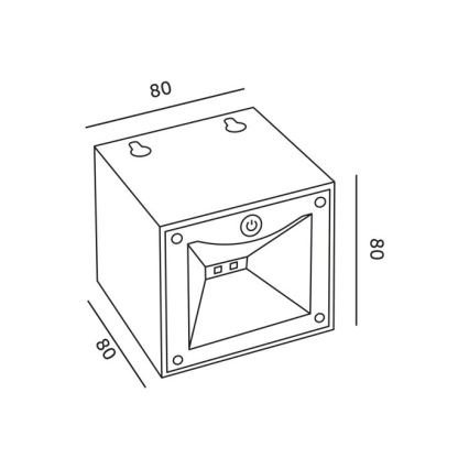 LED saulės sieninis šviestuvas QUERK LED/1,2V 3000/4000K IP54 800 mAh