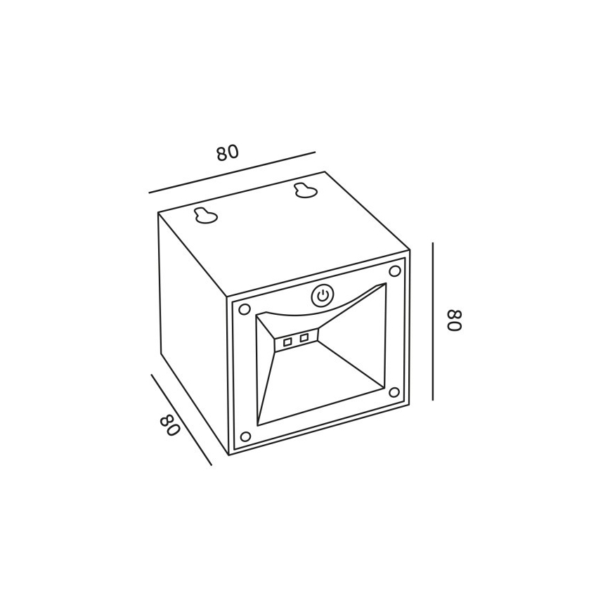 LED saulės sieninis šviestuvas QUERK LED/1,2V 3000/4000K IP54 800 mAh