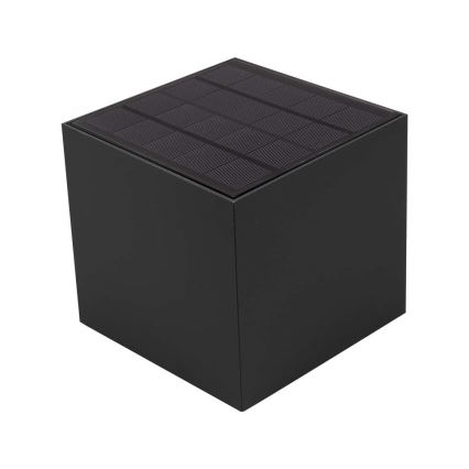 LED saulės sieninis šviestuvas su jutikliu LED/9W/5V 3000/4000/5000K IP65 2600 mAh antracitas