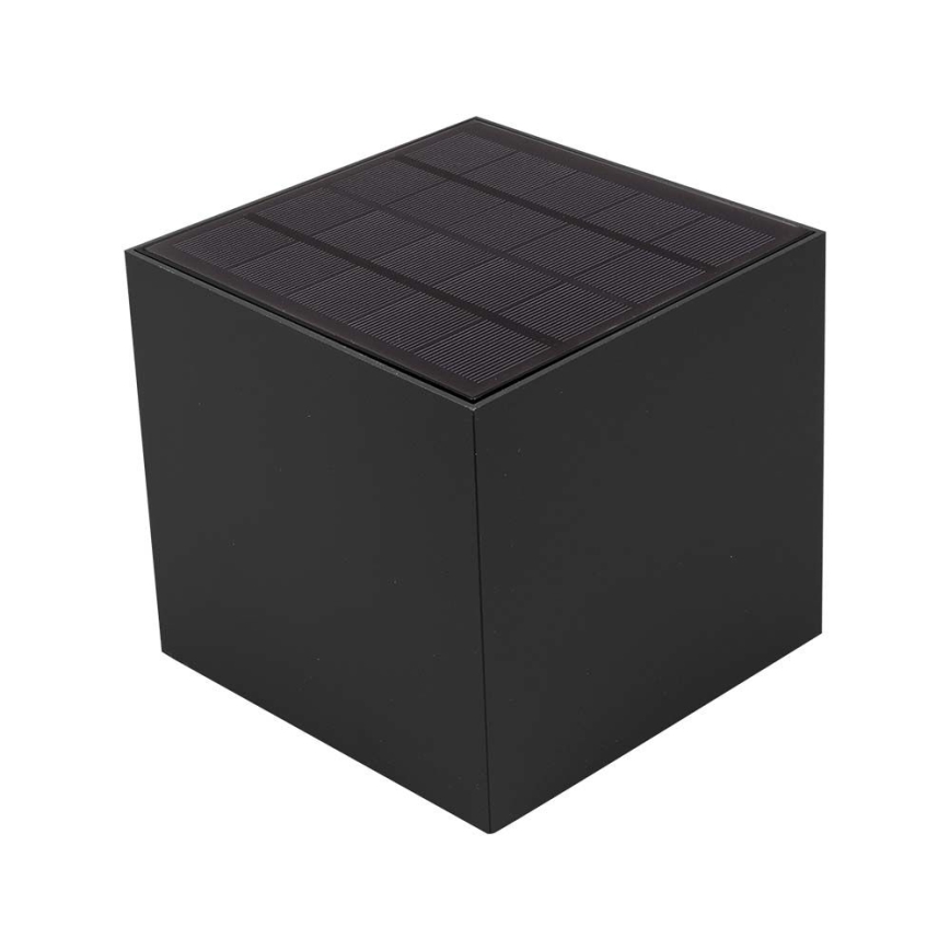 LED saulės sieninis šviestuvas su jutikliu LED/9W/5V 3000/4000/5000K IP65 2600 mAh antracitas