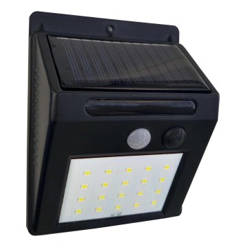 LED Saulės sieninis šviestuvas su jutikliu LED/3W/3,7V 1200 mAh IP44
