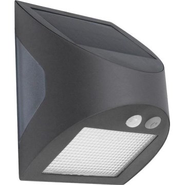LED saulės sieninis šviestuvas su jutikliu LED/3W/3,7V 3000/4000K 1200 mAh IP54 antracitas