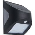 LED saulės sieninis šviestuvas su jutikliu LED/3W/3,7V 3000/4000K 1200 mAh IP54 juodas