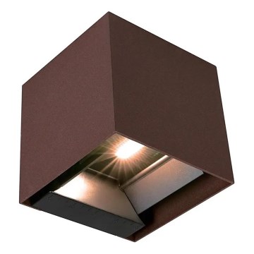 LED saulės sieninis šviestuvas su jutikliu LED/9W/3,7V 3000/4000/5000K IP65 2600 mAh rudas