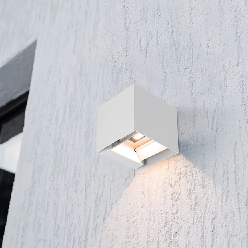 LED saulės sieninis šviestuvas su jutikliu LED/9W/3,7V 3000/4000/5000K IP65 2600 mAh baltas