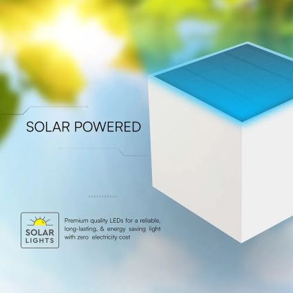 LED saulės sieninis šviestuvas su jutikliu LED/9W/3,7V 3000/4000/5000K IP65 2600 mAh baltas