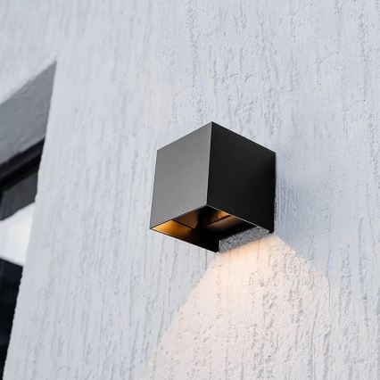 LED Saulės sieninis šviestuvas su jutikliu LED/9W/3,7V 3000/4000/5000K IP65 2600 mAh juodas