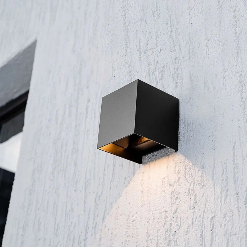 LED Saulės sieninis šviestuvas su jutikliu LED/9W/3,7V 3000/4000/5000K IP65 2600 mAh juodas