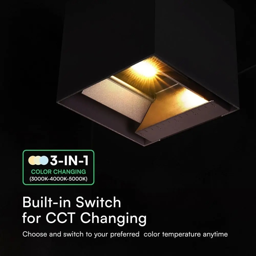 LED Saulės sieninis šviestuvas su jutikliu LED/9W/3,7V 3000/4000/5000K IP65 2600 mAh juodas