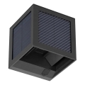 LED saulės sieninis šviestuvas su jutikliu LED/9W/3,7V 3000/4000/6000K IP65 2600 mAh juoda