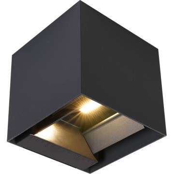 LED saulės sieninis šviestuvas su jutikliu LED/9W/5V 3000/4000/5000K IP65 2600 mAh antracitas