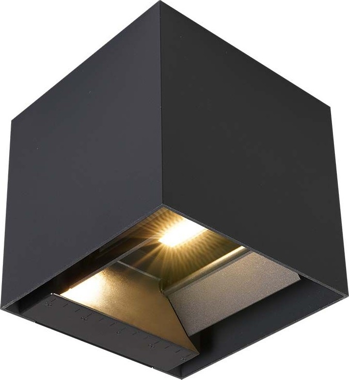 LED saulės sieninis šviestuvas su jutikliu LED/9W/5V 3000/4000/5000K IP65 2600 mAh antracitas