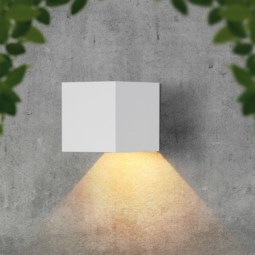 LED saulės lauko sieninis šviestuvas su jutikliu LED/9W/5V 3000/4000/5000K IP65 2600 mAh baltas