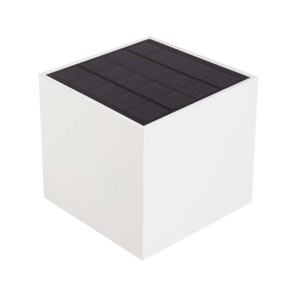 LED saulės lauko sieninis šviestuvas su jutikliu LED/9W/5V 3000/4000/5000K IP65 2600 mAh baltas