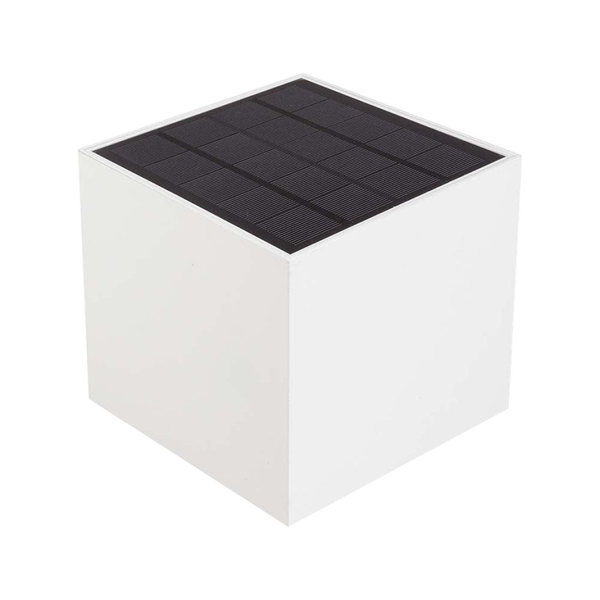 LED saulės lauko sieninis šviestuvas su jutikliu LED/9W/5V 3000/4000/5000K IP65 2600 mAh baltas