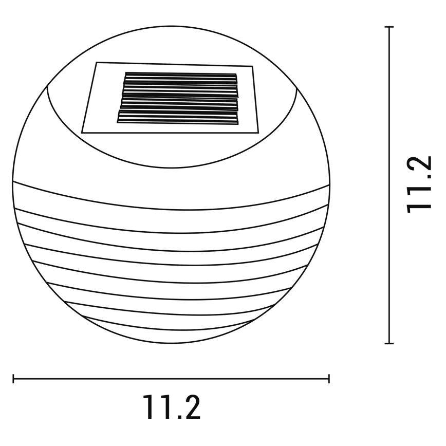 LED Saulės sieninis šviestuvas su jutikliu LED/0,06W/1,2V 200mAh 3000K IP44