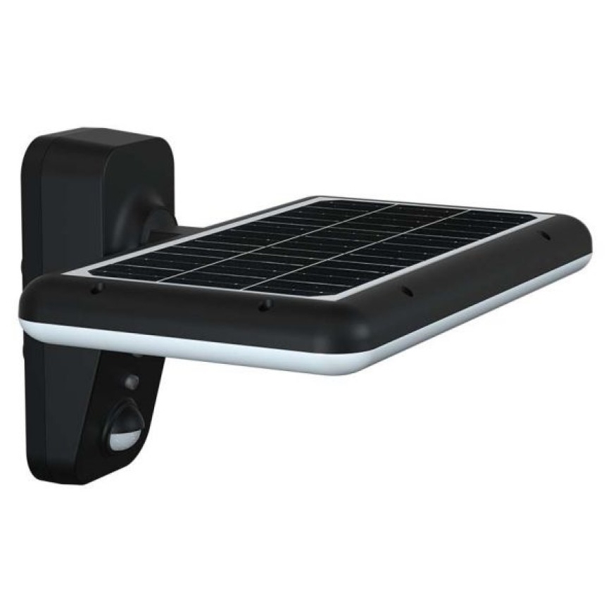 LED Saulės sieninis šviestuvas su jutikliu LED/15W/3,2V 4000K/6000K IP65 6000 mAh juodas
