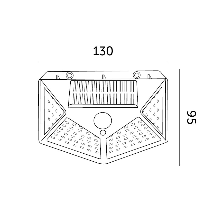 LED Saulės sieninis šviestuvas su jutikliu LED/1W/3,7V 6500K IP44 1200 mAh