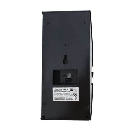 LED Saulės sieninis šviestuvas su jutikliu LED/3,7V 500 mAh IP44 juodas