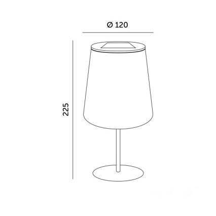 LED saulės stalo lempa LUVETRA LED/1xAA 4000K IP44 200 mAh balta