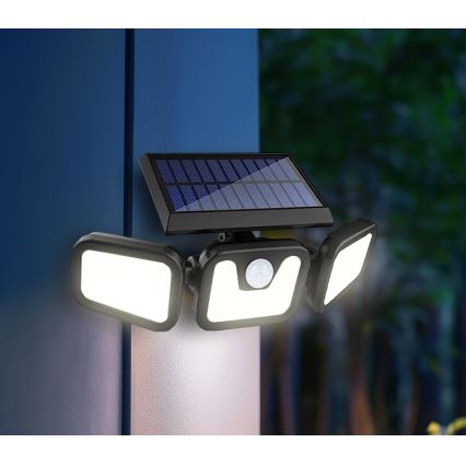LED saulės šviesos prožektorius su jutikliu LED/1,5W/3,7V 6000K IP44 2400 mAh