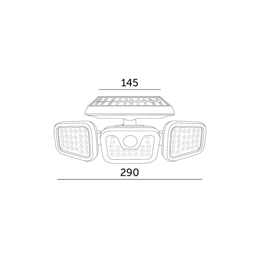 LED saulės šviesos prožektorius su jutikliu LED/1,5W/3,7V 6000K IP44 2400 mAh