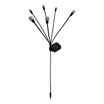 LED Saulės šviestuvas 6xLED/1,2V 300 mAh IP44 juoda