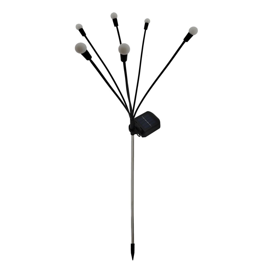 LED Saulės šviestuvas 6xLED/1,2V 300 mAh IP44 juoda