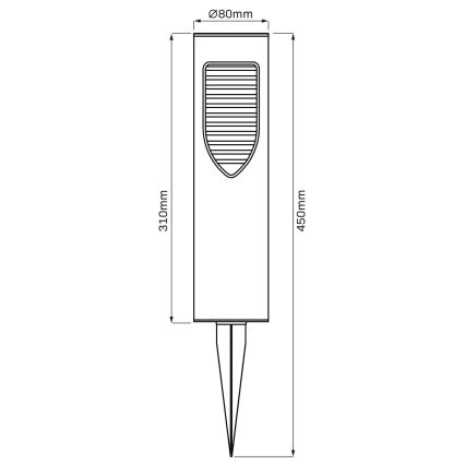 LED saulės šviestuvas ADDIS LED/1,2V 600 mAh IP44 juodas
