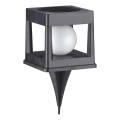 LED saulės šviestuvas CUBO LED/3,7V 1200 mAh IP44 juodas