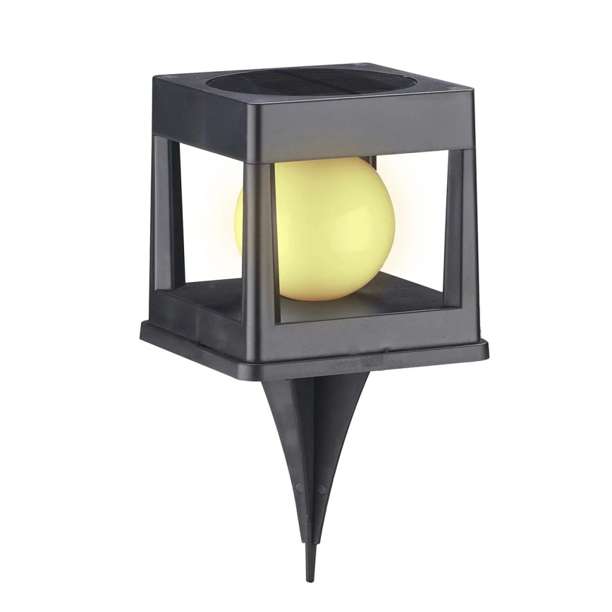 LED saulės šviestuvas CUBO LED/3,7V 1200 mAh IP44 juodas