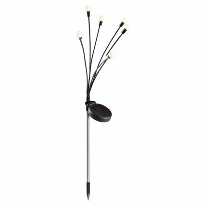 LED Saulės šviestuvas FIORINI 6xLED/1,2V 600 mAh IP44 juodas