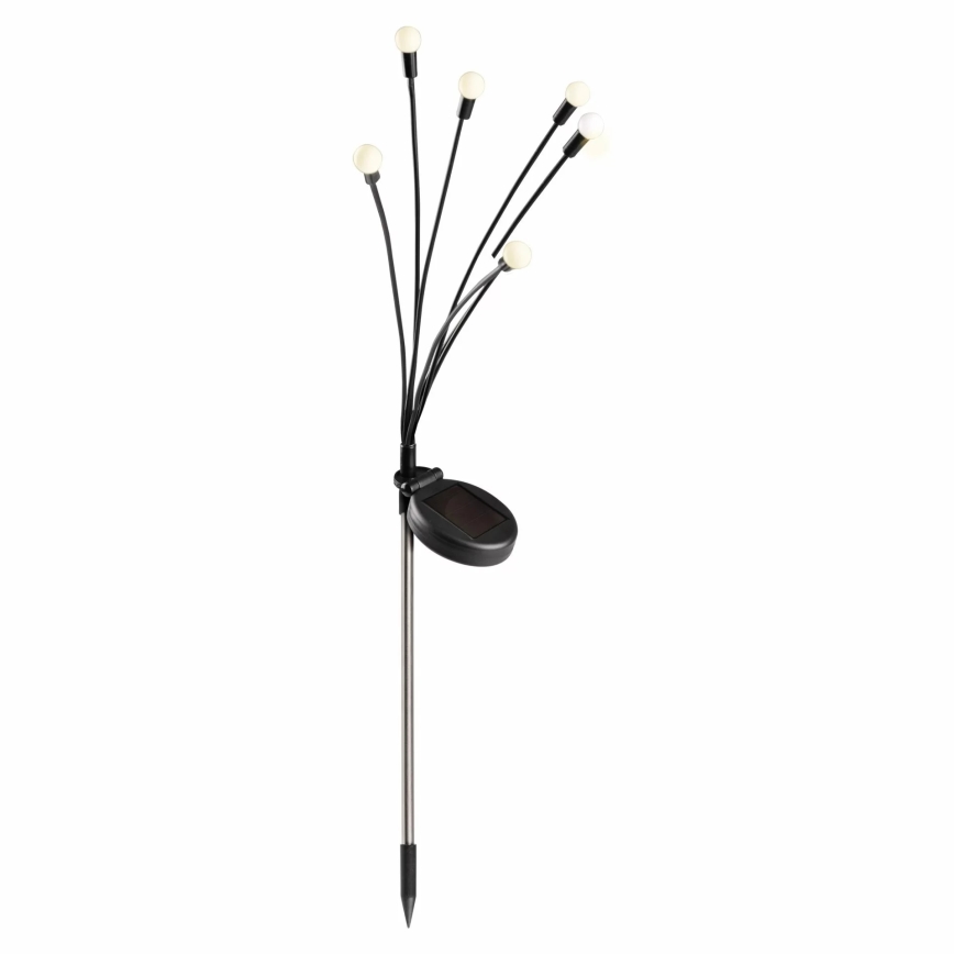 LED Saulės šviestuvas FIORINI 6xLED/1,2V 600 mAh IP44 juodas