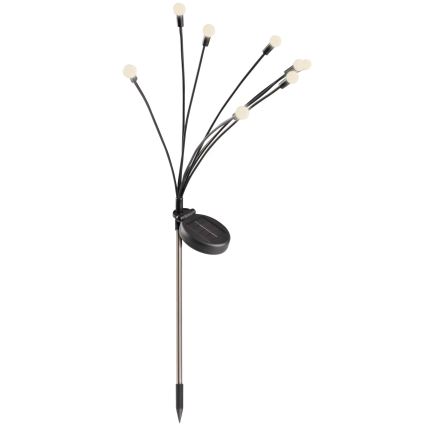 LED Saulės šviestuvas FIORINI 8xLED/1,2V 600 mAh IP44 juodas