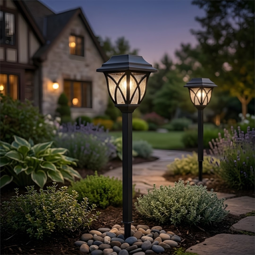 LED saulės šviestuvas LAWN LED/1,2V 100 mAh 3000K 44 cm IP44 juodas