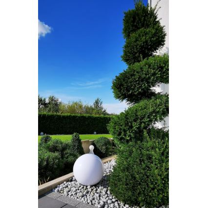 LED saulės šviestuvas LED/1,2V 6500K 200 mAh skersmuo 25 cm IP44 balta/juoda