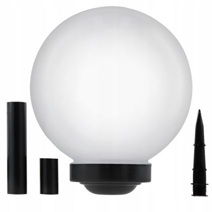 LED saulės šviestuvas LED/1,2V 6500K 200 mAh skersmuo 25 cm IP44 balta/juoda