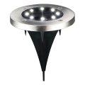 LED saulės šviestuvas SOLLY LED/1,2V 6500K skersmuo 11,5 cm 300 mAh IP44 chromuotas