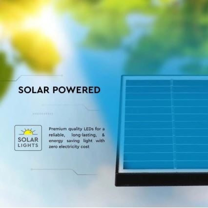 LED Saulės šviestuvas SPIKE LED/2W/5,5V IP65 4000K 1200 mAh